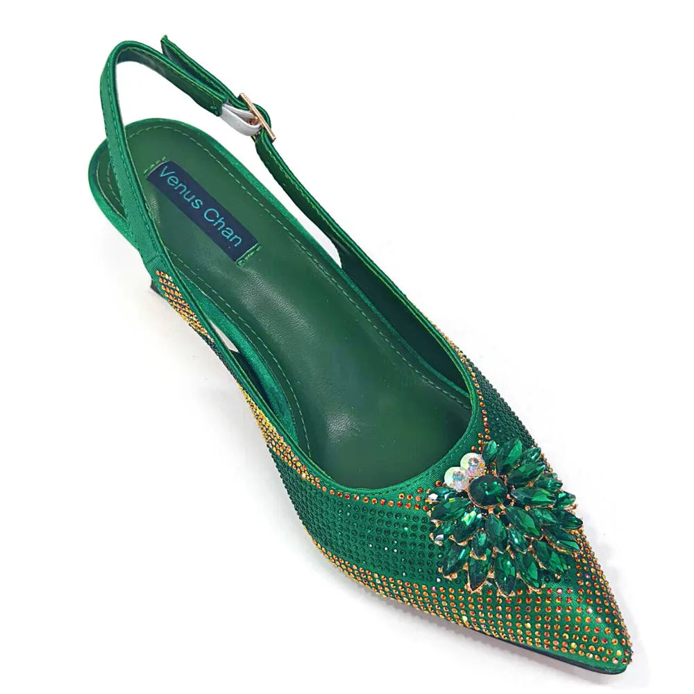 New Rhinestone Shoe & Bag Set HGT321