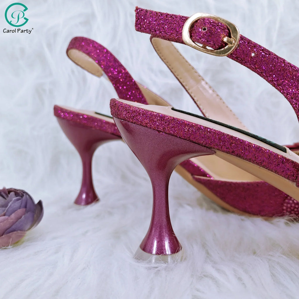 Latest Ladies Bag and Shoes Set EDN106