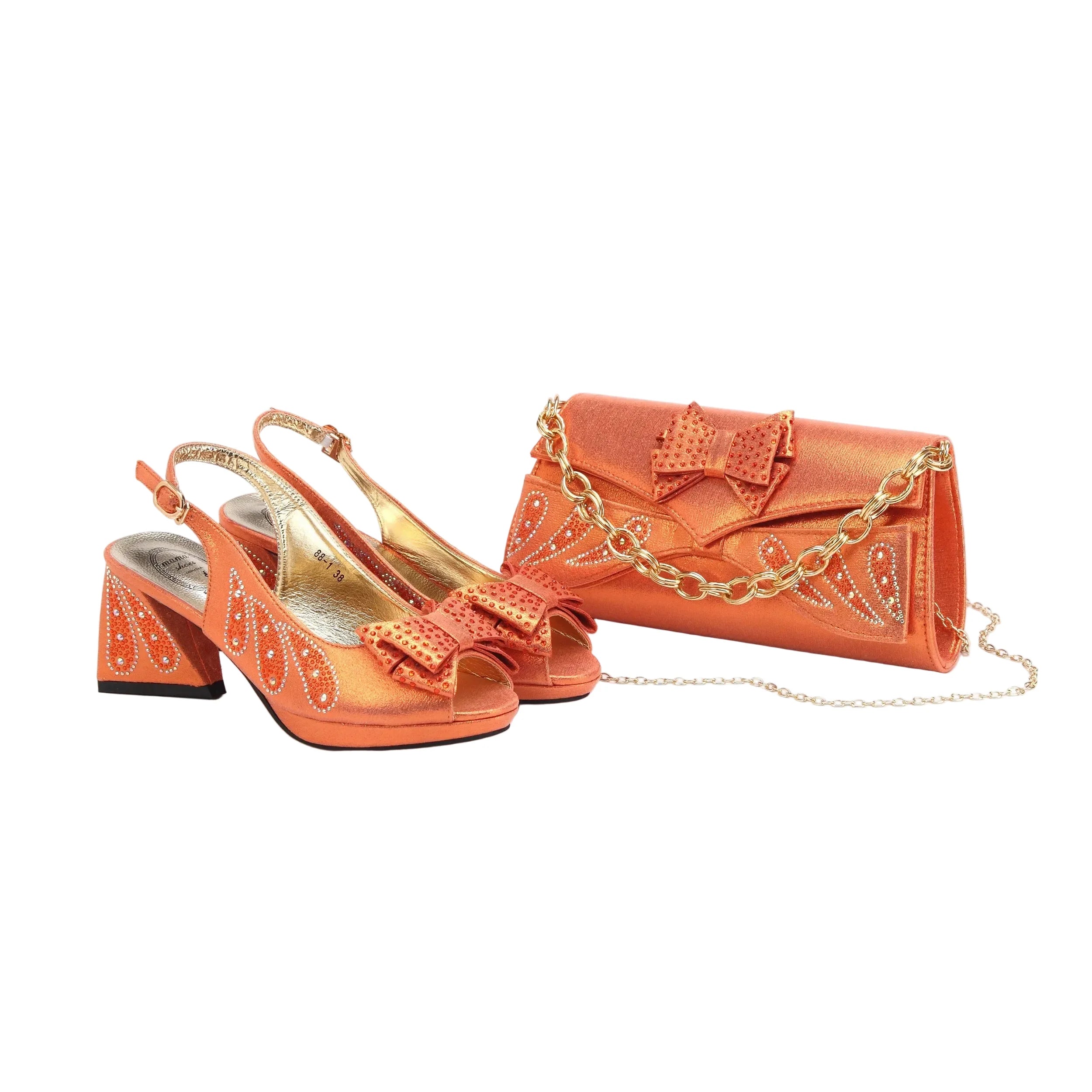 Women's Shoes and Bag Set Peep Toe EDN101