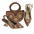 Italian Design Shoes And Bag Paired With Handmade Petal Clutches