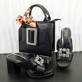 Latest Women Summer Toe Shoes and Bag Set ED135