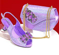 Elegant Rhinestone High-Heels Shoes & Handbag Set NMG54