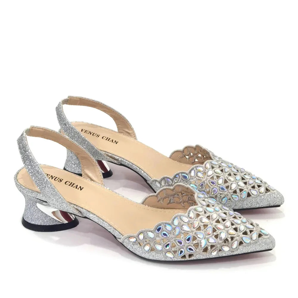 New Low Heel Pointed-Toe Shoes and Bags Set