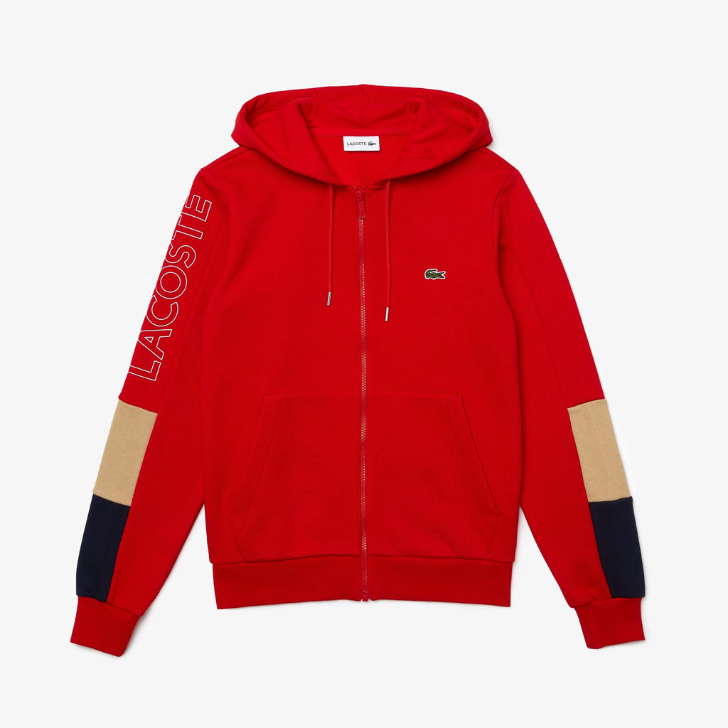 Lacoste Men's Hooded Colorblock Fleece Zip Sweatshirt