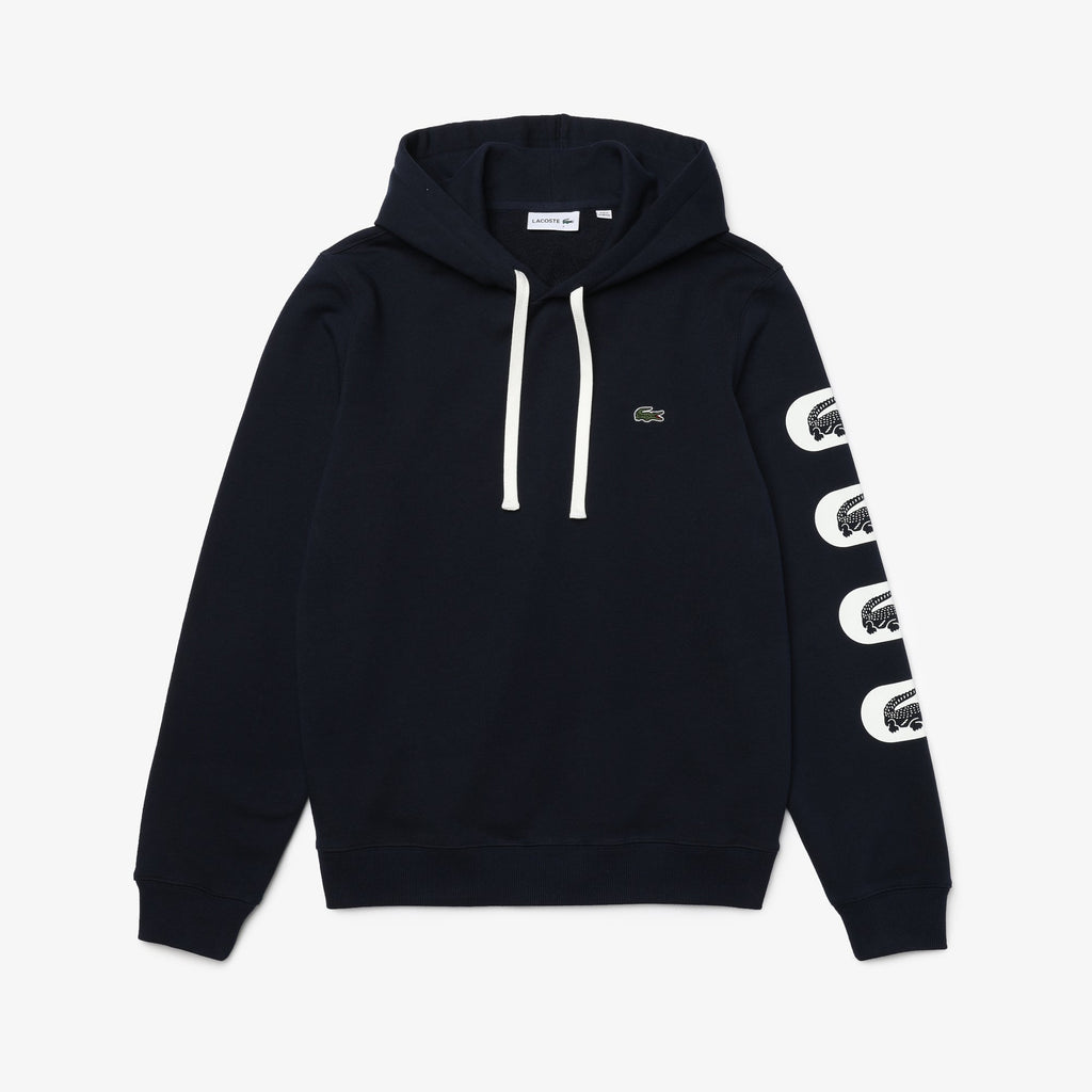 Lacoste Men’s Print Sleeve Fleece Hoodie