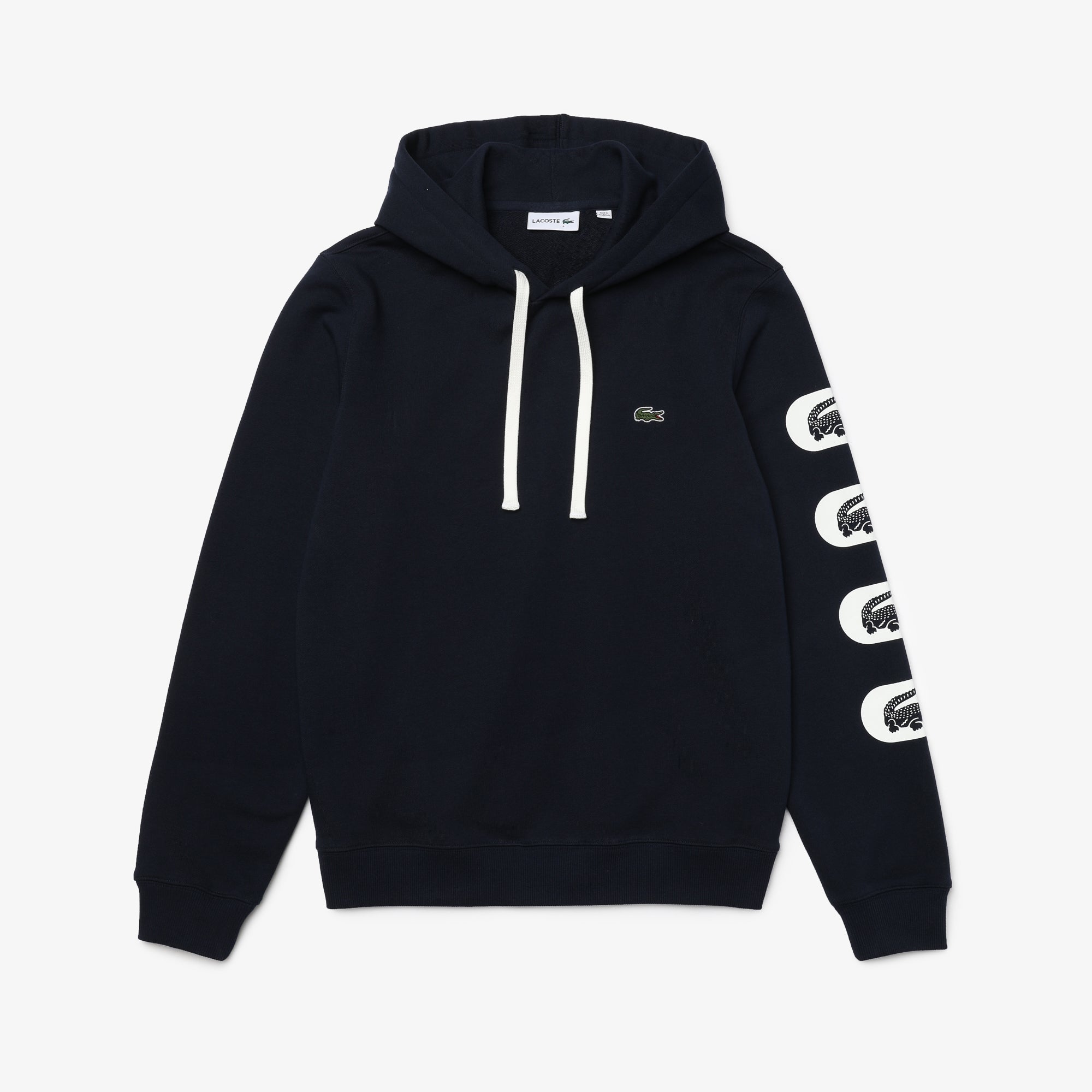 Lacoste Men’s Print Sleeve Fleece Hoodie