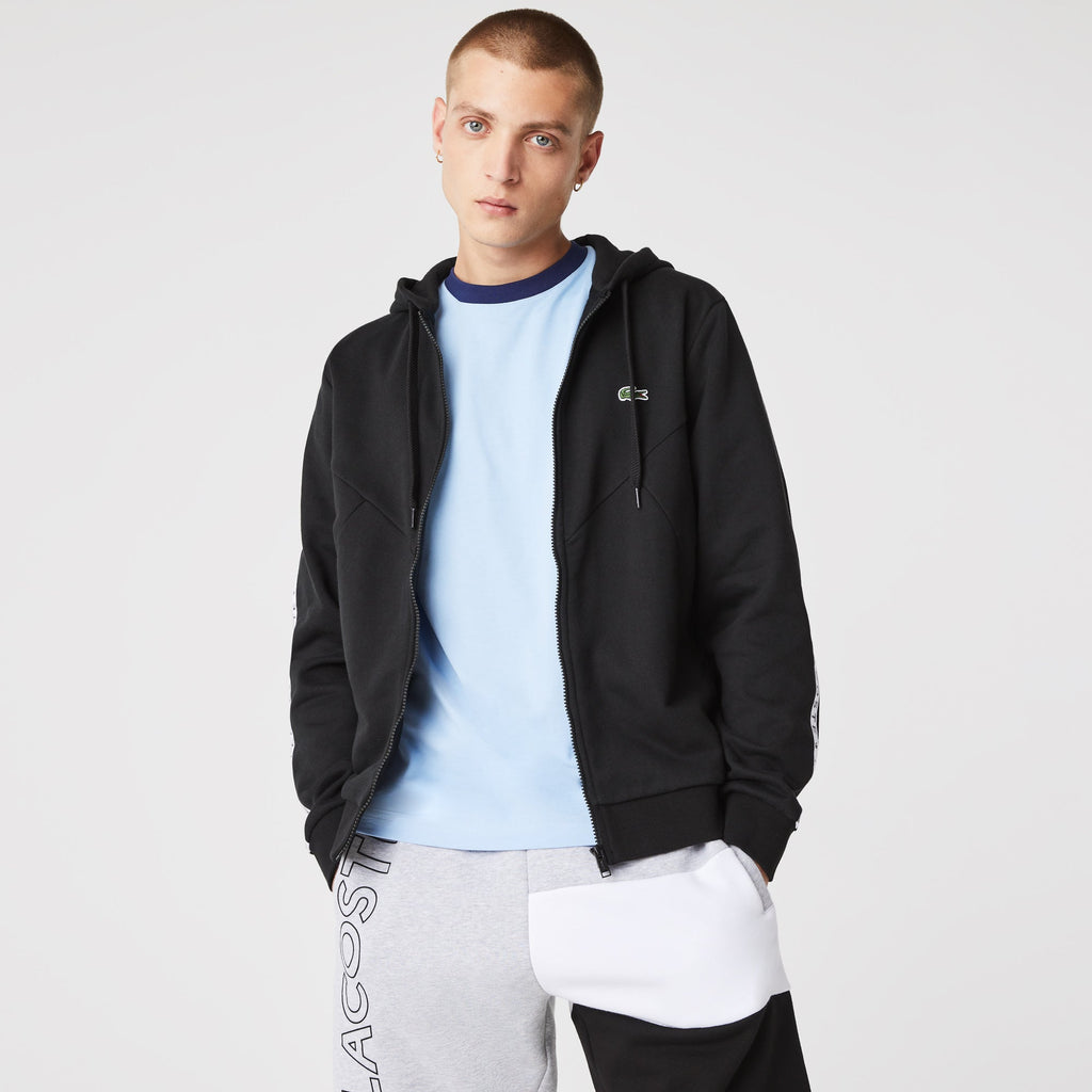 Lacoste Men's Colorblock Lettered Fleece Zip Hoodie