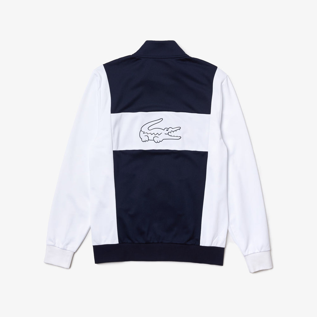 Lacoste Men's SPORT Resistant Bicolor Pique Zip Sweatshirt