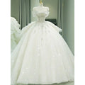 New Off Shoulder Wedding Dress Luxury Bridal Gown EDW324