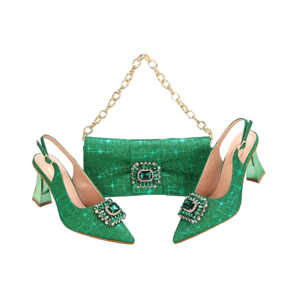 Lastest Italian Ladies Shoes with Matching Bag Set EDHMA1-14
