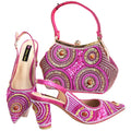 Popularity Italian Women's Pointed Shoes And Bag Set GFD453