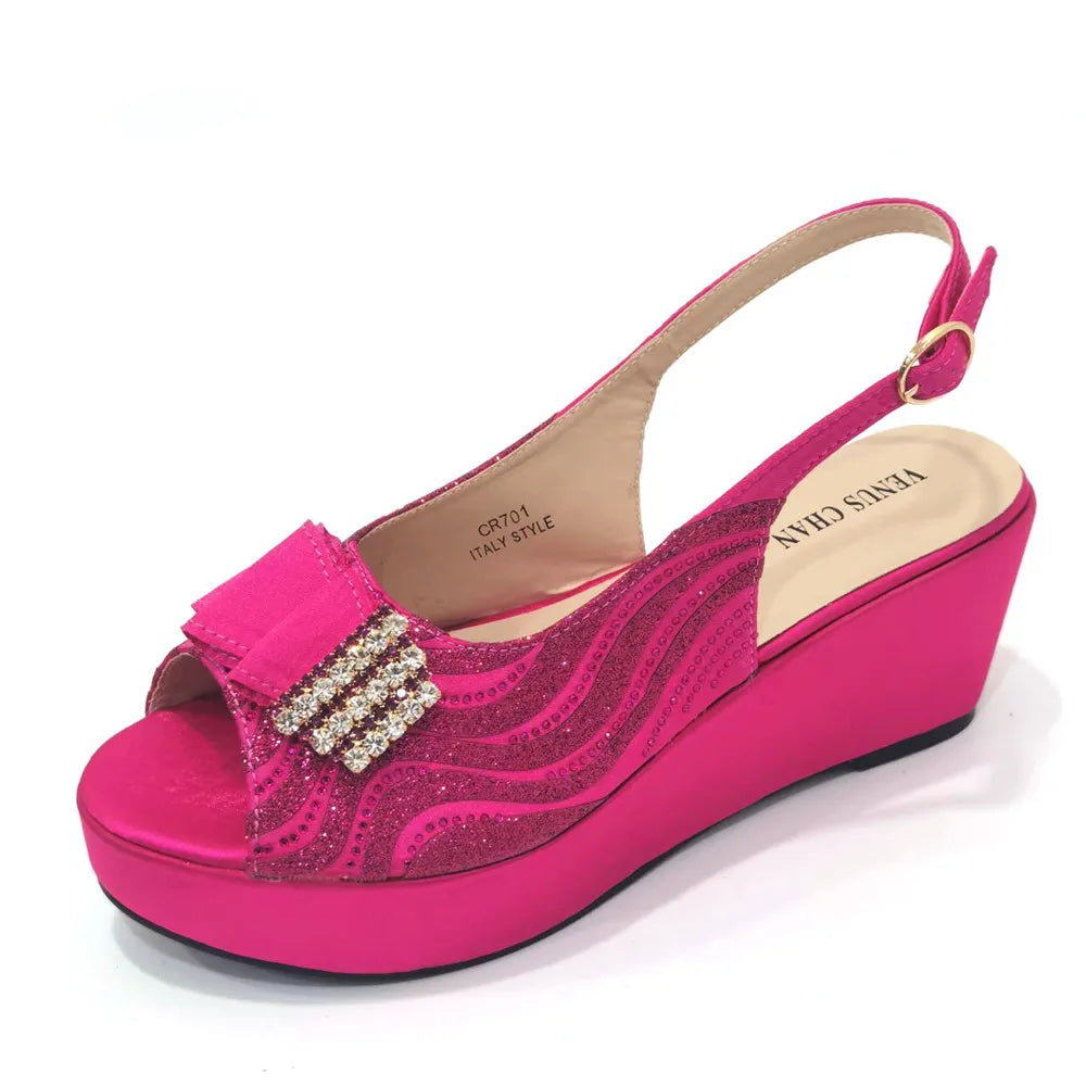 Ladies Shoes With Matching Bag Set for Party ED320