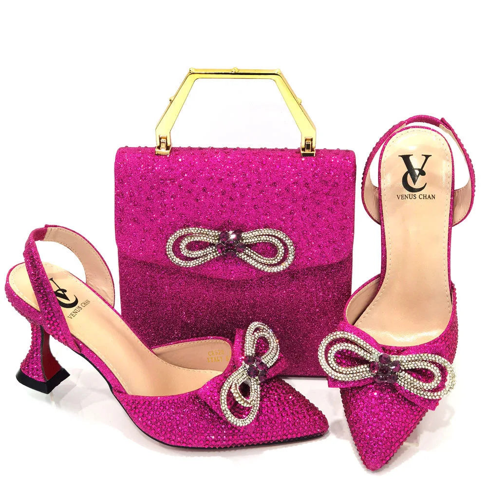 Latest Ladies Shoes and Matching Bag Set ED1-9