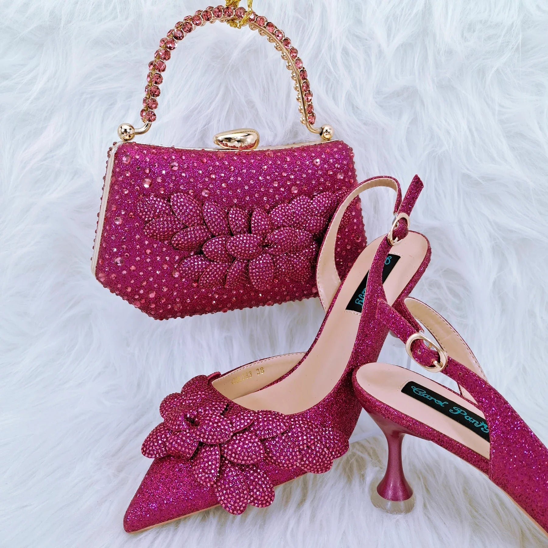 Latest Ladies Bag and Shoes Set EDN106