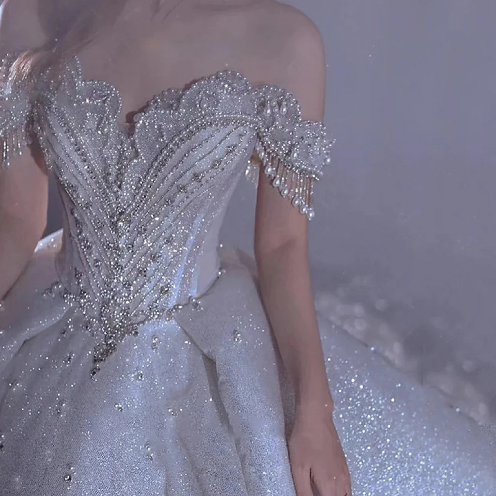 Gorgeous Diamond Wedding Dress EDL101