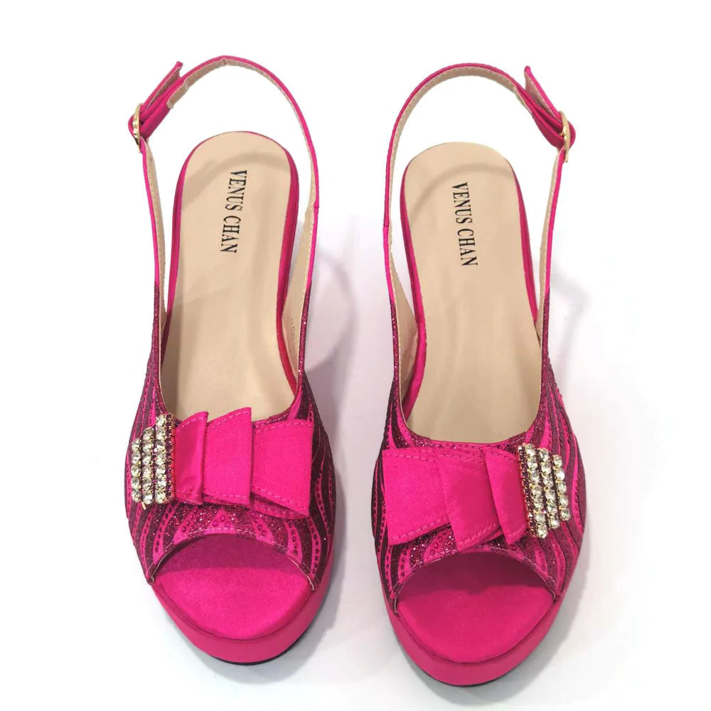 Ladies Shoes With Matching Bag Set for Party ED320
