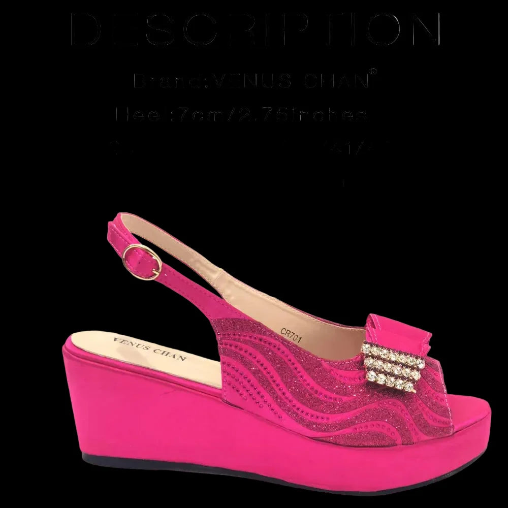 Ladies Shoes With Matching Bag Set for Party ED320