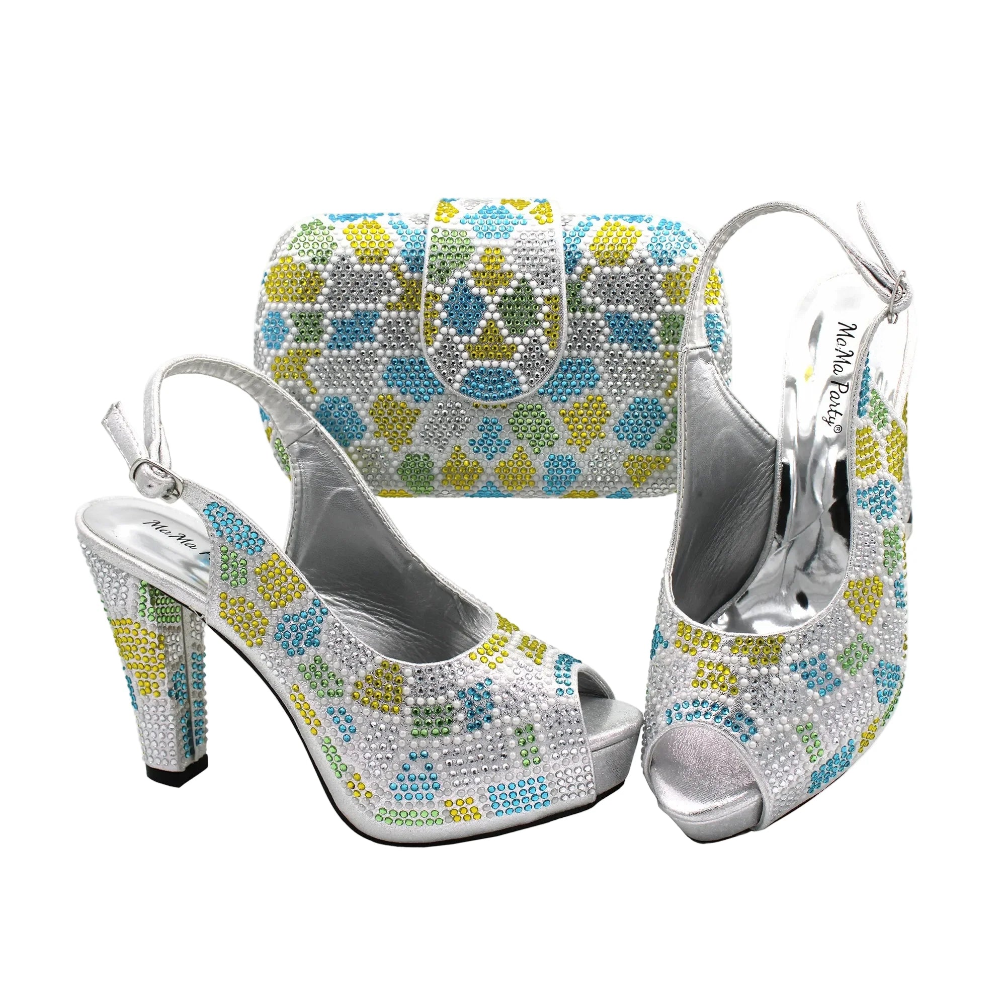 Latest Peep Toe Women's Shoes & Bag Set FGTY67
