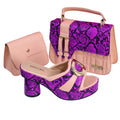 Elegant Ladies High Heels Peep Toe Shoes with Bag Set HYRE654
