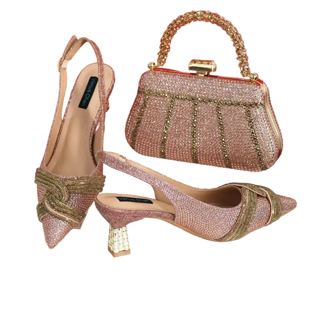 Ladies Italian Design Shoes And Bag Set EDS23