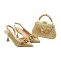 Women's Wedding Pointed Toe Shoes and Bag Set- ED123