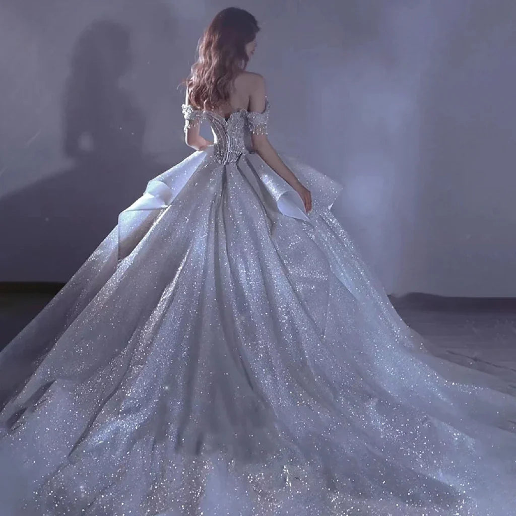 Gorgeous Diamond Wedding Dress EDL101