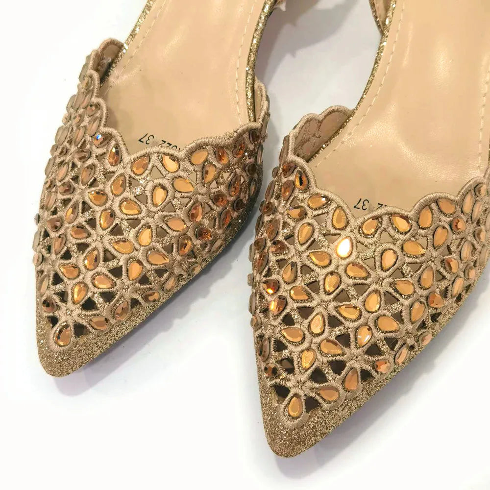 New Low Heel Pointed-Toe Shoes and Bags Set