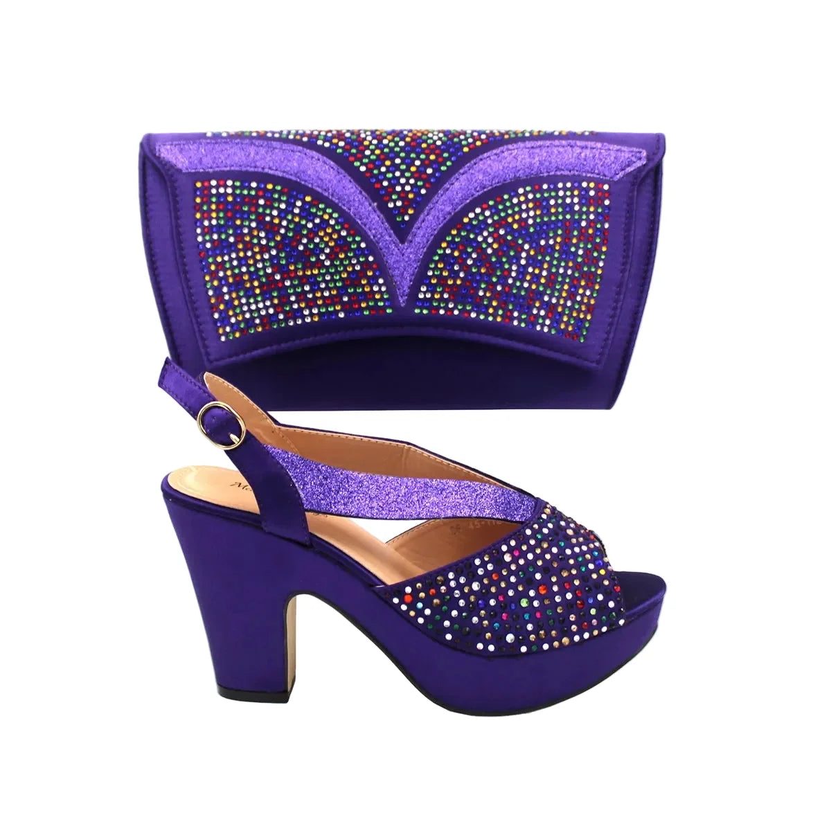 Latest African Women Shoes and Bag Set EDN23