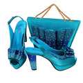 High Quality Thin Heels Ladies Shoes Matching Bag Set YT6543