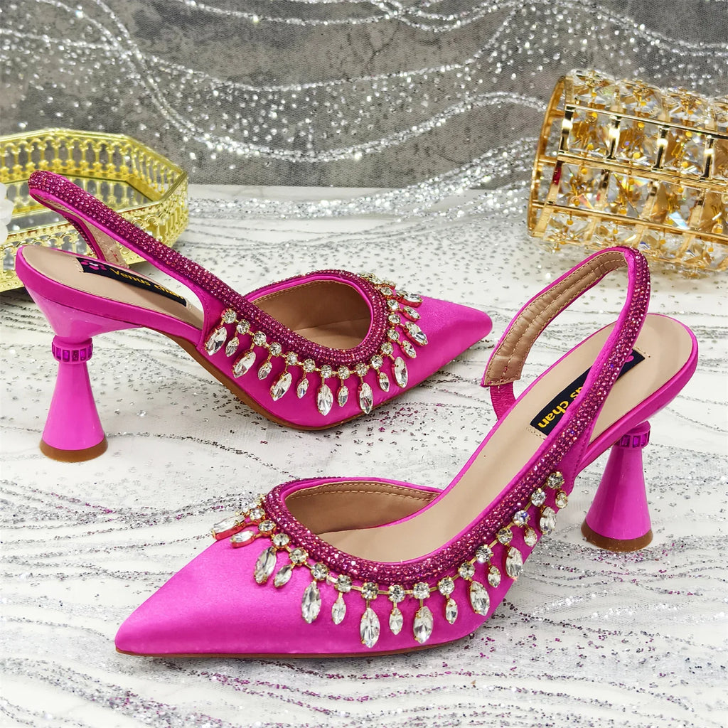 Latest Women Heels Shoes and Bags Set - ED-67