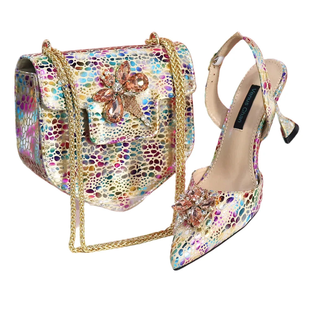 New Ladies Heels And Matching Bag Set EDNBG54