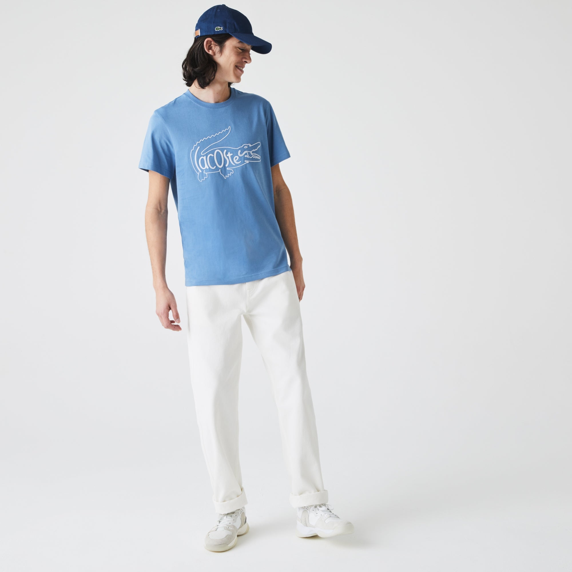 Lacoste Men’s Crocodile Embroidery Cotton T-shirt