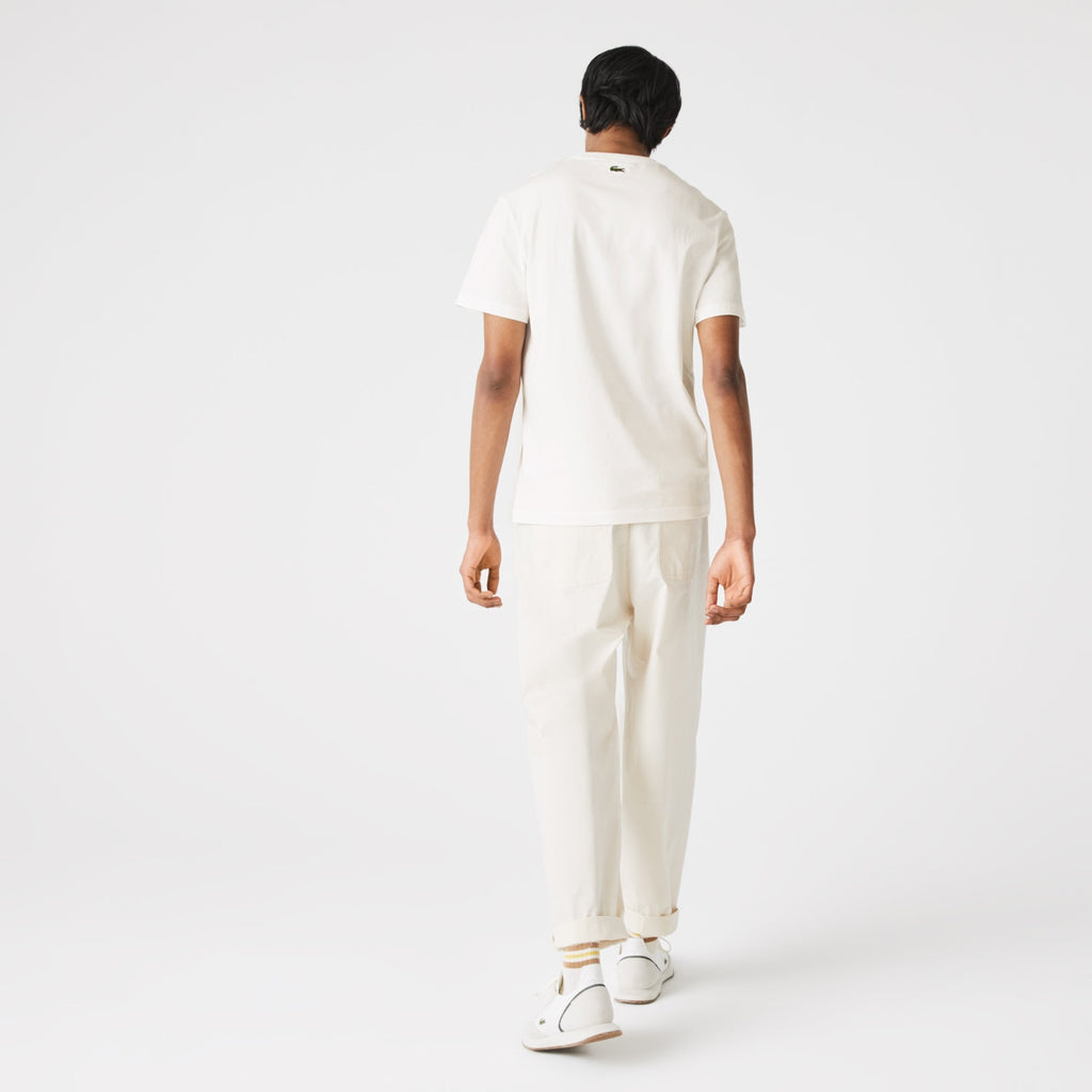 Lacoste Men’s Crew Neck Print Lettering Cotton T-shirt