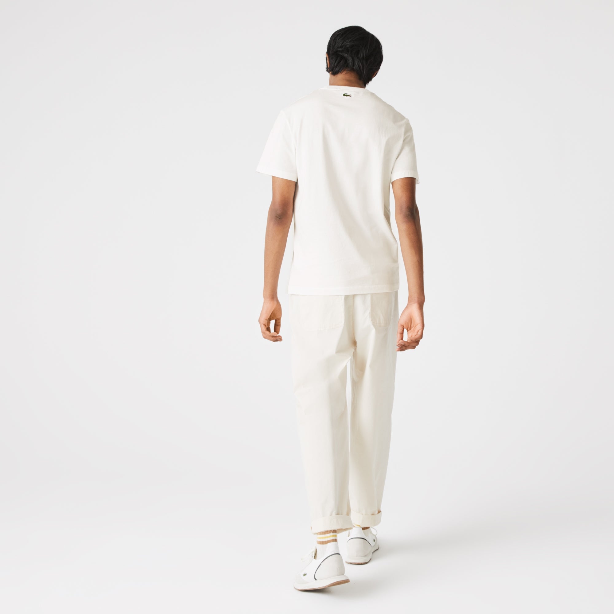 Lacoste Men’s Crew Neck Print Lettering Cotton T-shirt