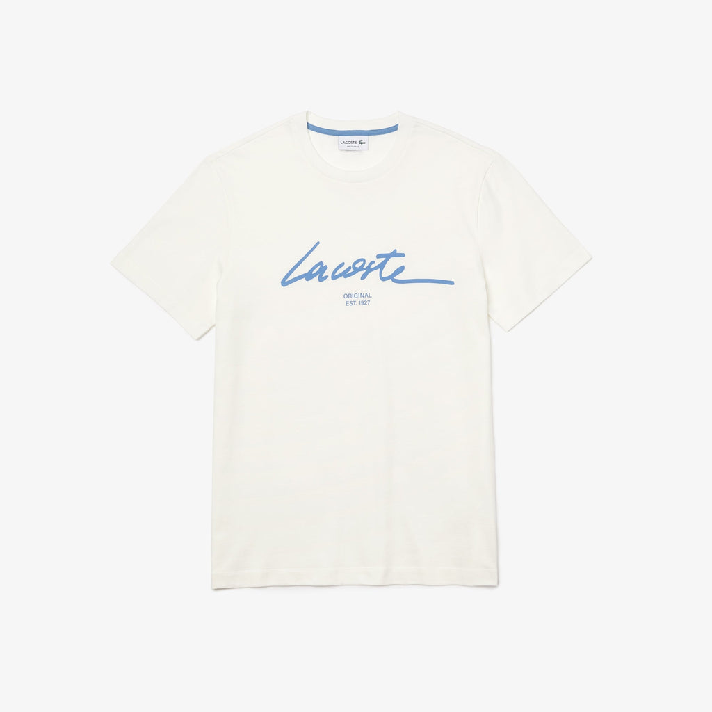 Lacoste Men’s Crew Neck Print Lettering Cotton T-shirt