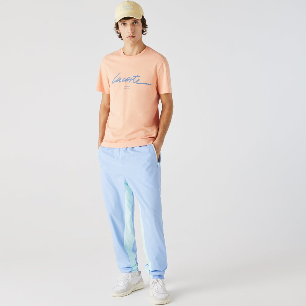 Lacoste Men’s Crew Neck Print Lettering Cotton T-shirt