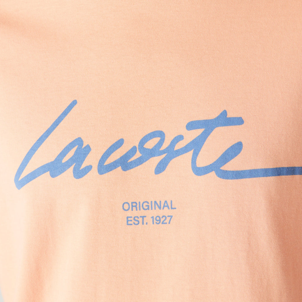 Lacoste Men’s Crew Neck Print Lettering Cotton T-shirt