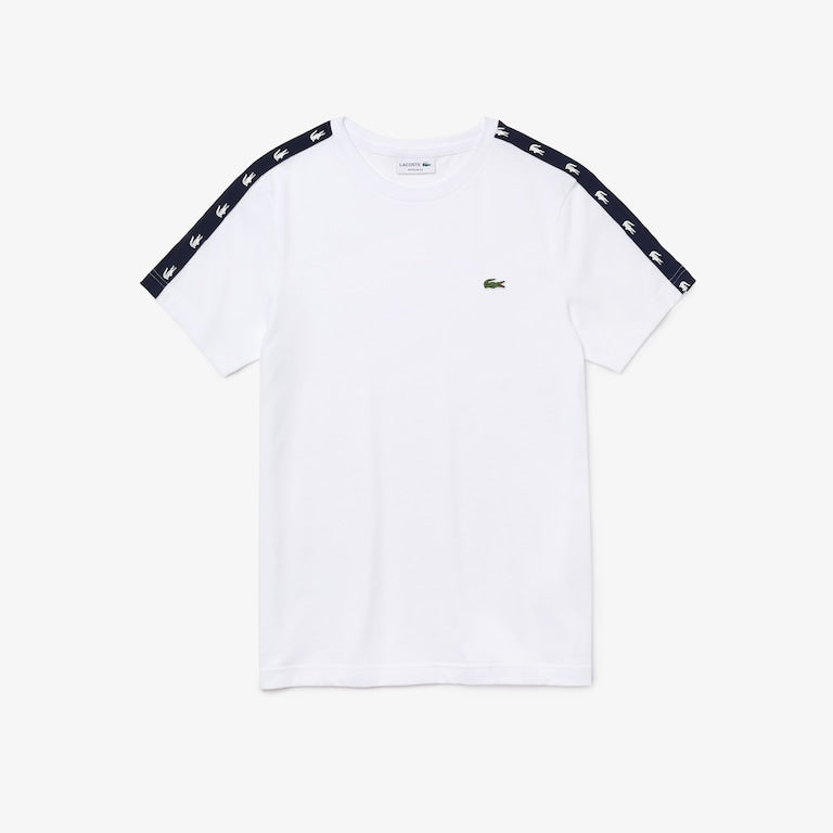 Lacoste Men's Crew Neck Crocodile Bands T-Shirt