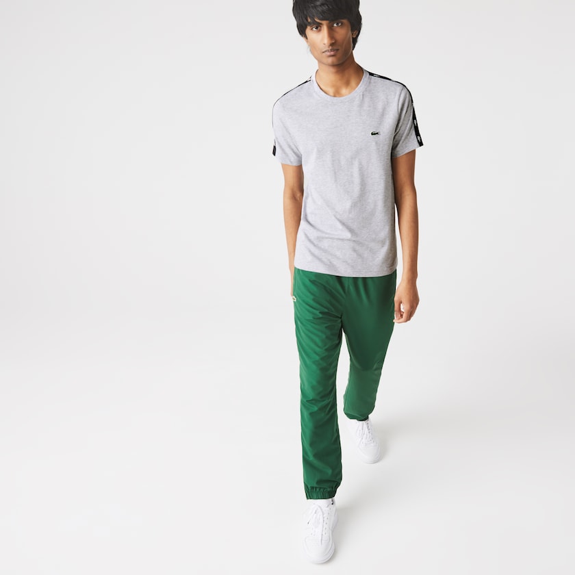 Lacoste Men's Crew Neck Crocodile Bands T-Shirt