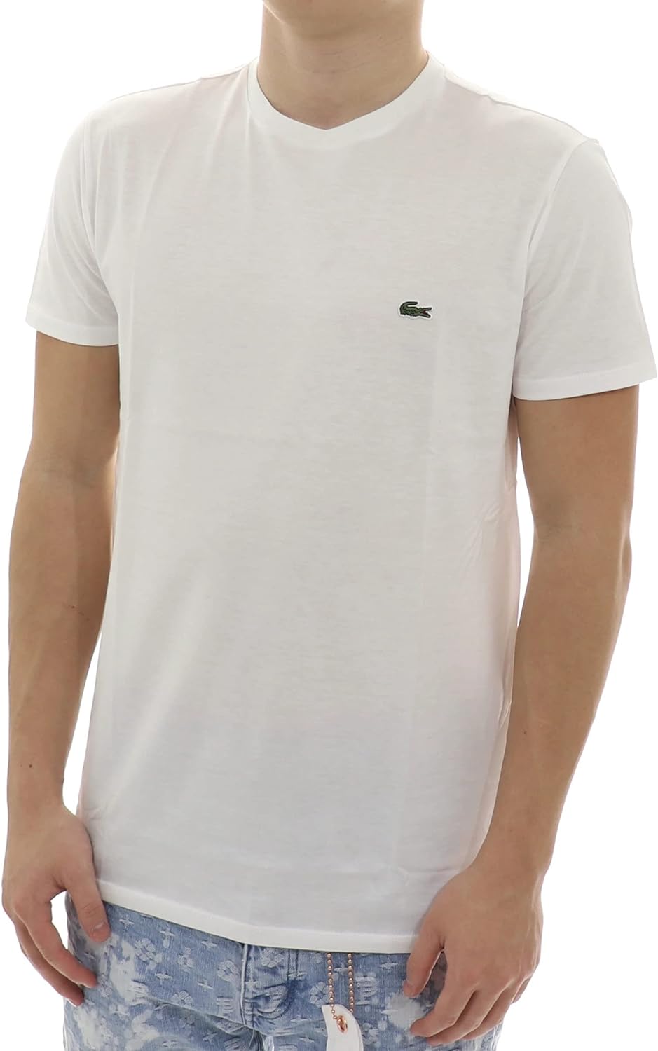 Lacoste mens Short Sleeve Crew Neck Pima Cotton Jersey T-shirt
