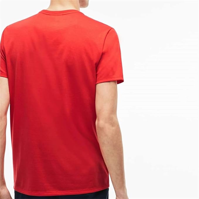 Lacoste mens Short Sleeve Crew Neck Pima Cotton Jersey T-shirt