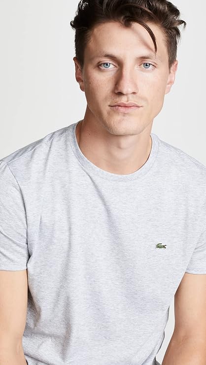 Lacoste mens Short Sleeve Crew Neck Pima Cotton Jersey T-shirt