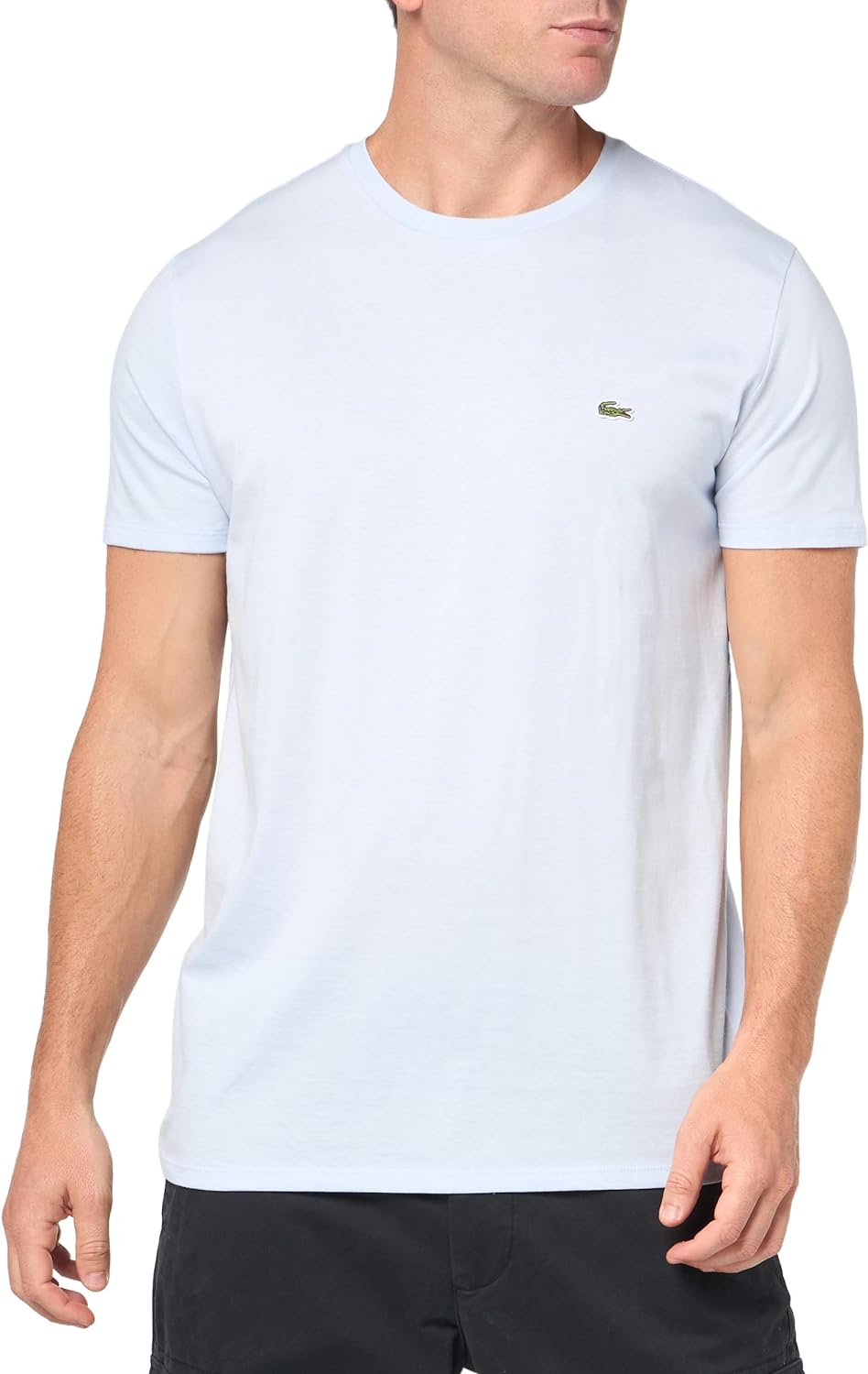 Lacoste mens Short Sleeve Crew Neck Pima Cotton Jersey T-shirt