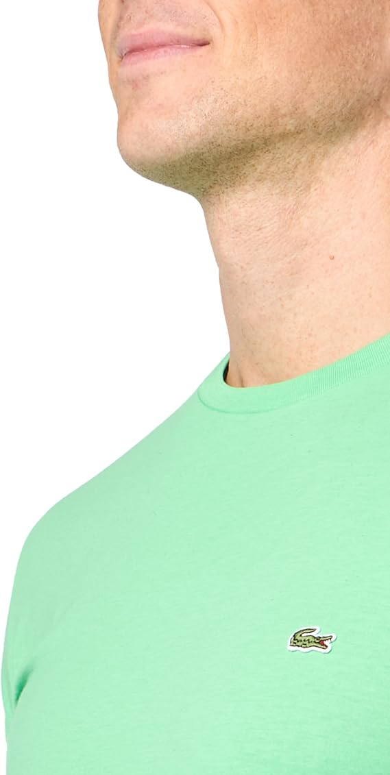 Lacoste mens Short Sleeve Crew Neck Pima Cotton Jersey T-shirt