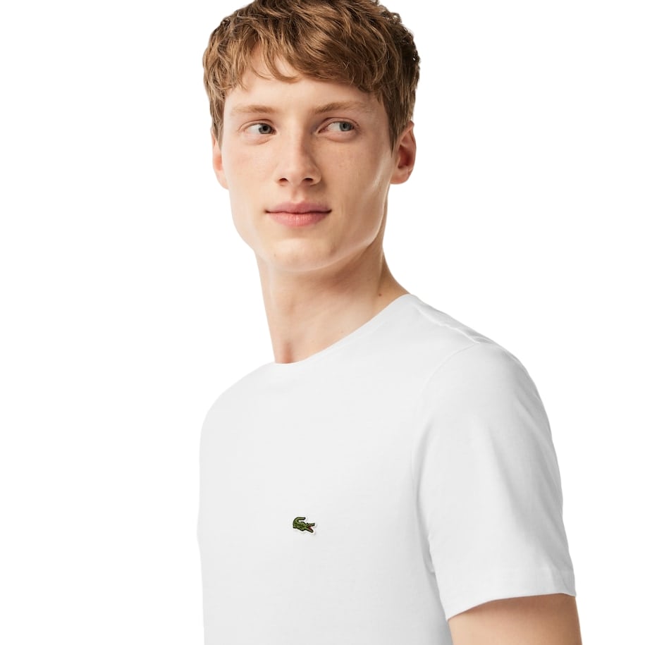 Lacoste mens Short Sleeve Crew Neck Pima Cotton Jersey T-shirt
