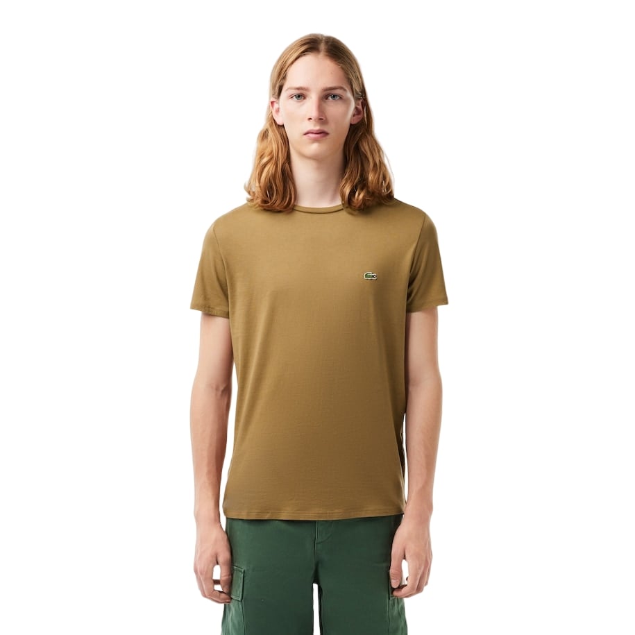Lacoste mens Short Sleeve Crew Neck Pima Cotton Jersey T-shirt