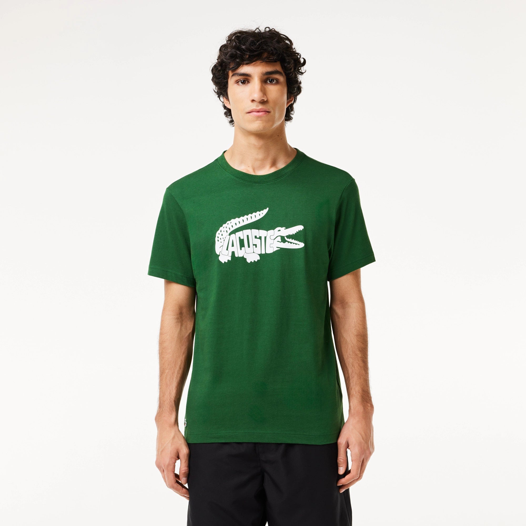Lacoste Men's Sport Ultra-Dry Croc Print T-Shirt