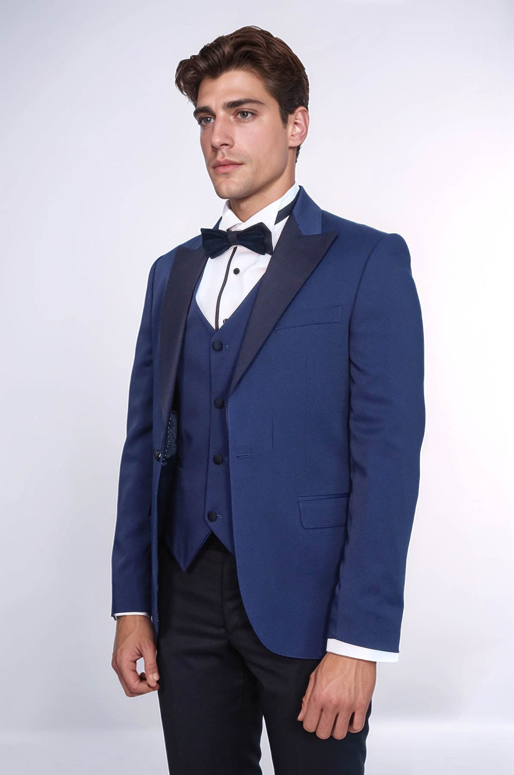 Dot-Patterned Navy Tuxedo - Wessi