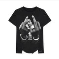 Tupac Middle Finger Mens T-shirt