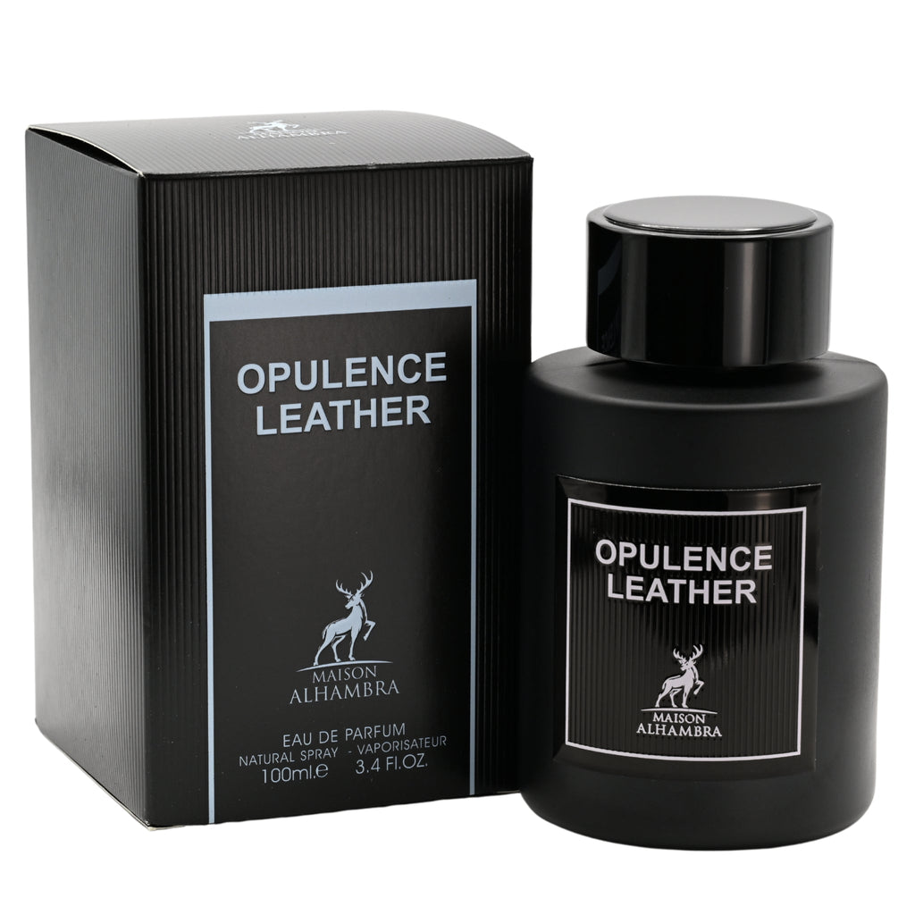 Opulence Leather by Maison Alhambra Cologne Men EDP 3.4 oz